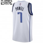 Maillot NBA Dallas Mavericks Dwight Powell 7 Nike 2022-23 Association Edition Blanc Swingman - Enfant